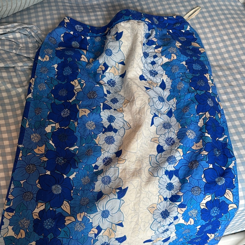 Farm Rio Floral Blue and White Skirt